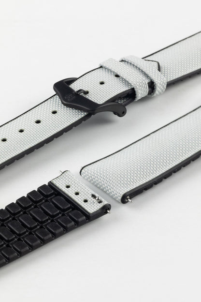 Hirsch ARNE Animal-Free Sailcloth Effect Performance Watch Strap - GREY