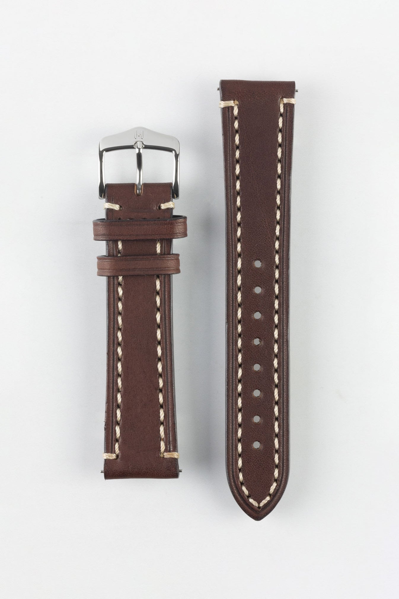 Thick Brown Leather Watch Strap | Liberty | HirschStraps – HS by ...