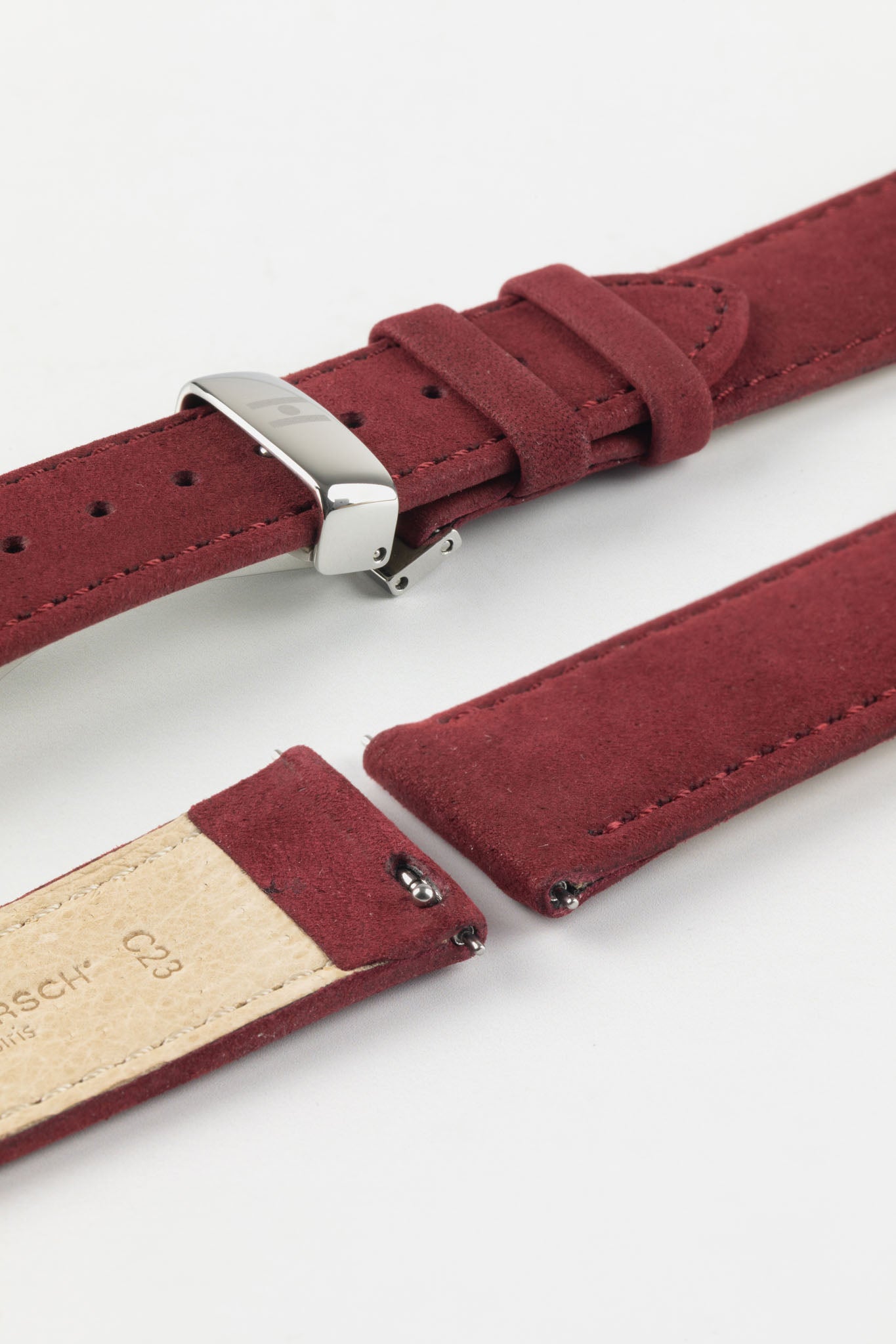 Burgundy Smooth Calf Leather Belt