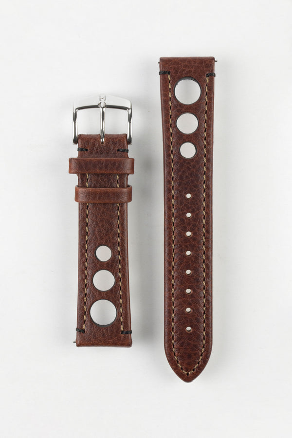 Brown Leather Racing Watch Strap | Rally | Hirsch Straps – HS by ...