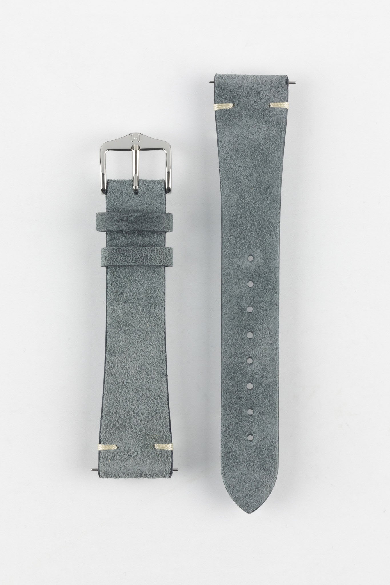 Hirsch SERRO Suede Watch Strap in Grey