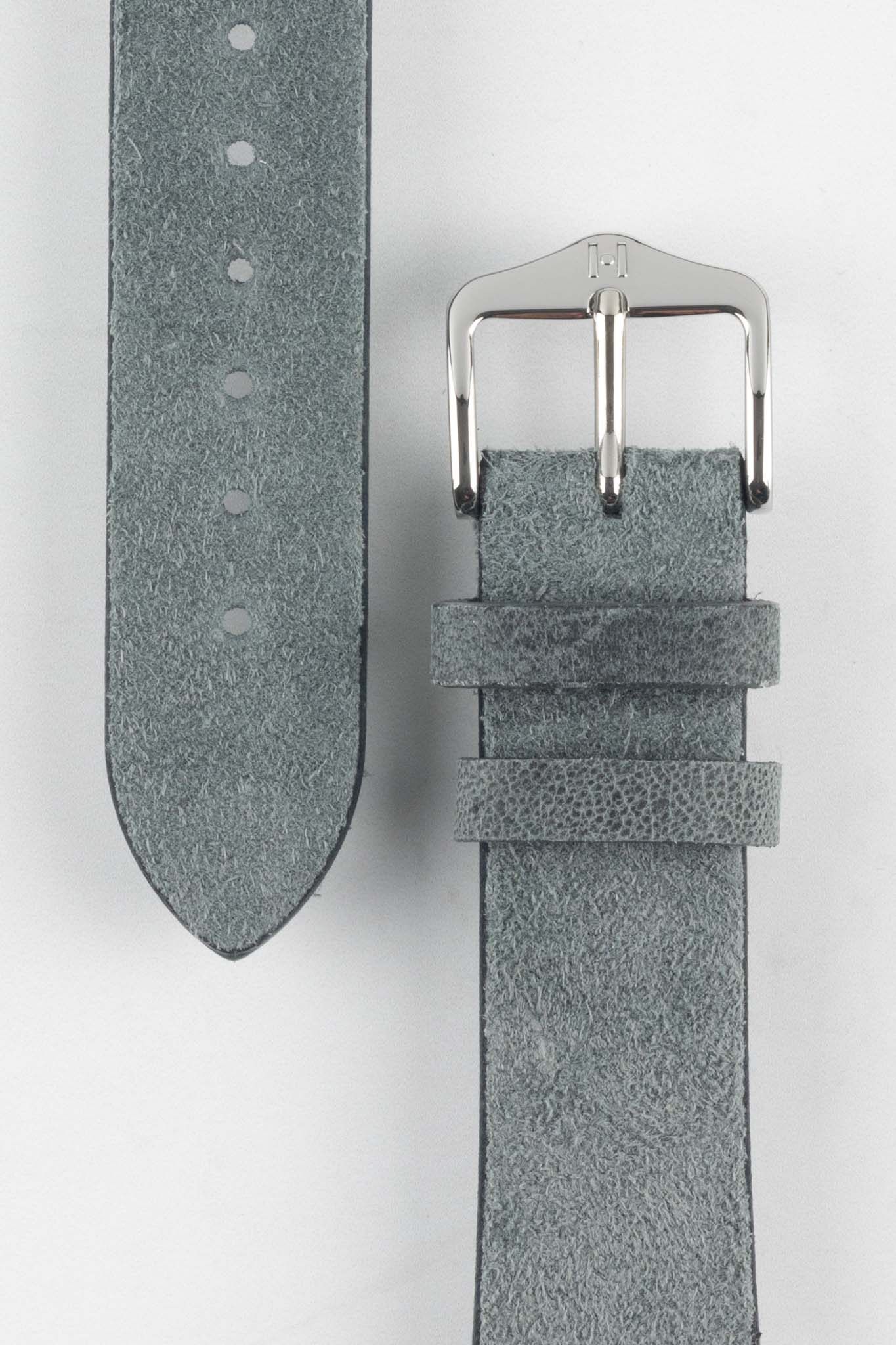 Hirsch SERRO Suede Watch Strap in Grey