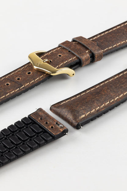 Hirsch STONE Performance Watch Strap - BROWN