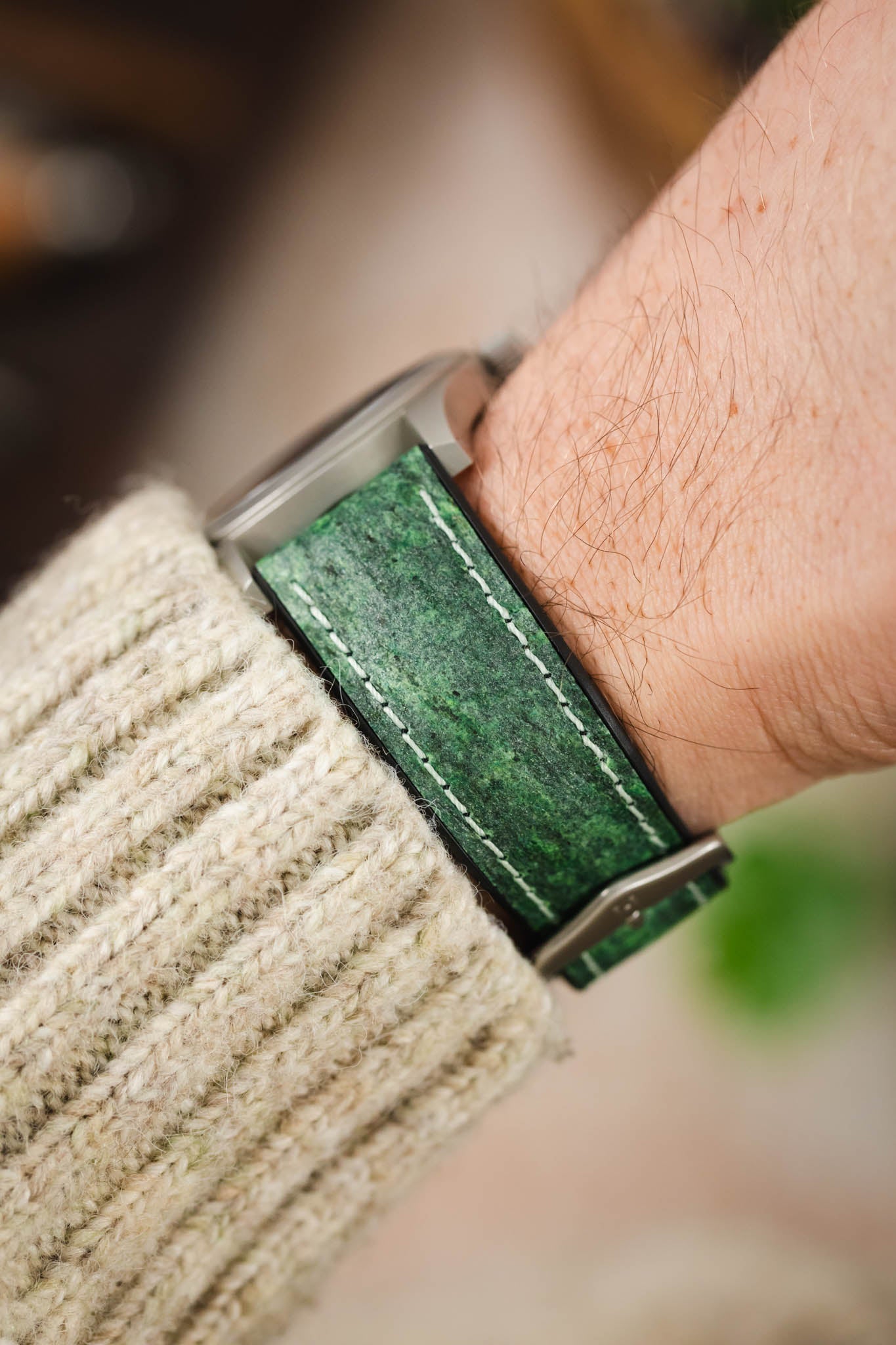 Hirsch STONE Performance Watch Strap - GREEN