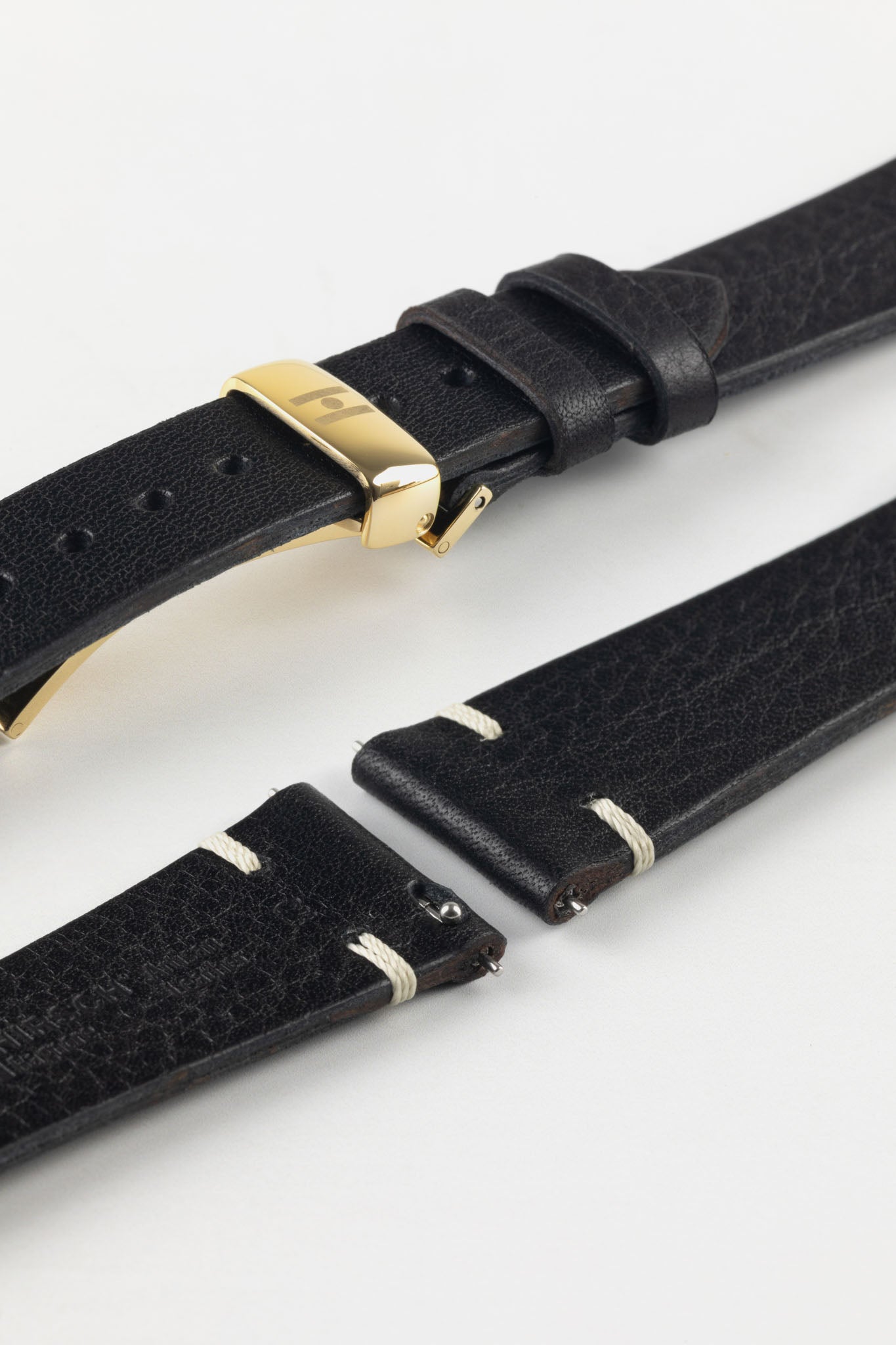 Black Vintage Leather Watch Strap | Bangore | Hirsch Straps – HS by ...