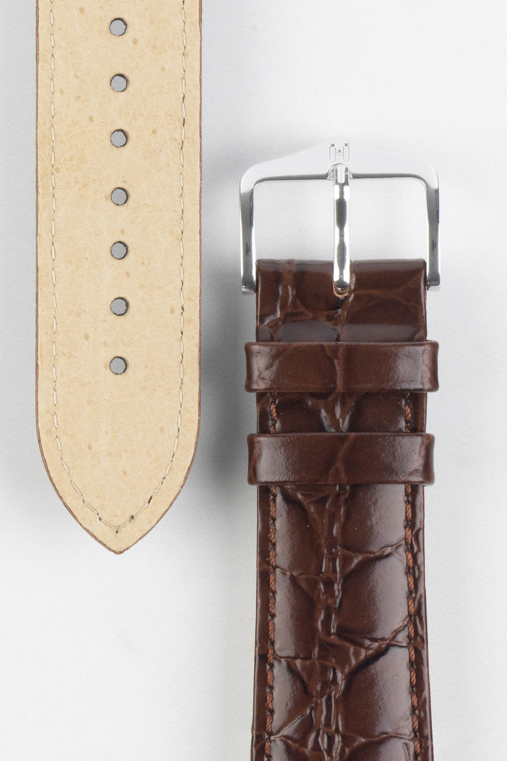 Hirsch Crocodile Strap | Brown Leather | Hirsch Straps – HS by ...