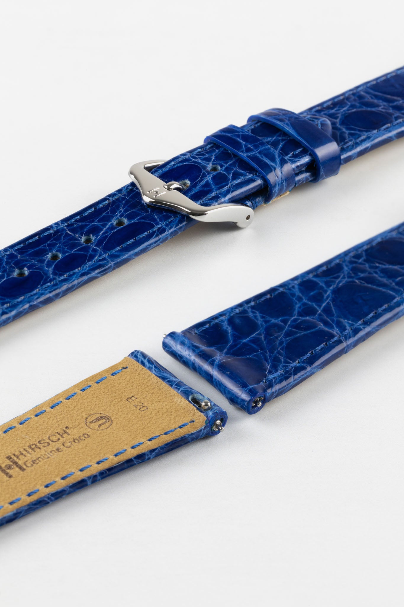 Blue alligator watch strap sale