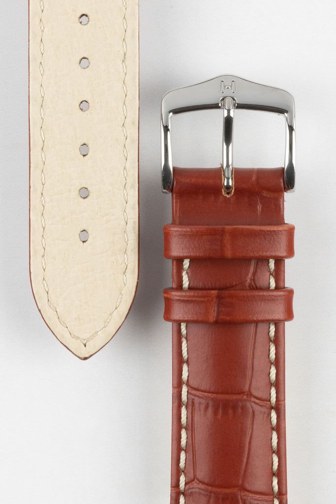  Hirsch Massai Ostrich Leather Watch Strap - Golden