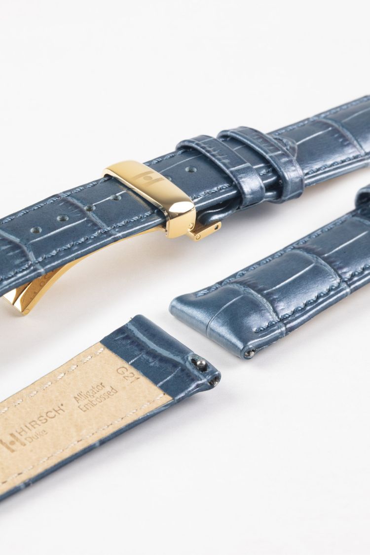 Blue hot sale leather strap